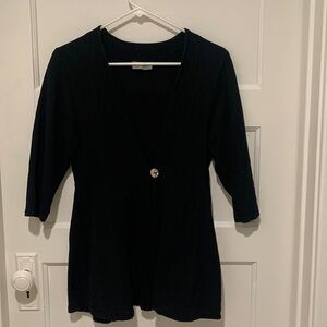 Linen black swim cover up NWOT